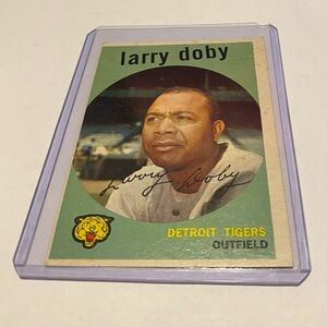 Larry Doby 1959 Topps Baseball Card #455 Vintage Collectible Detroit Tigers